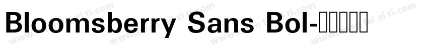Bloomsberry Sans Bol字体转换